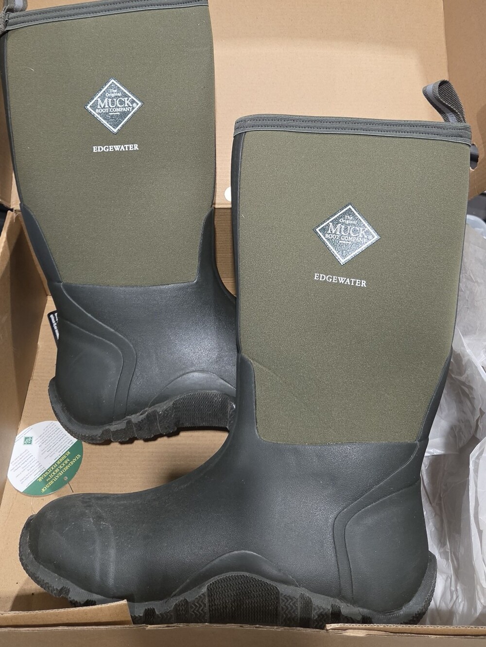 Muck Boot Company Men's Edgewater Olive Green Waterproof Boots